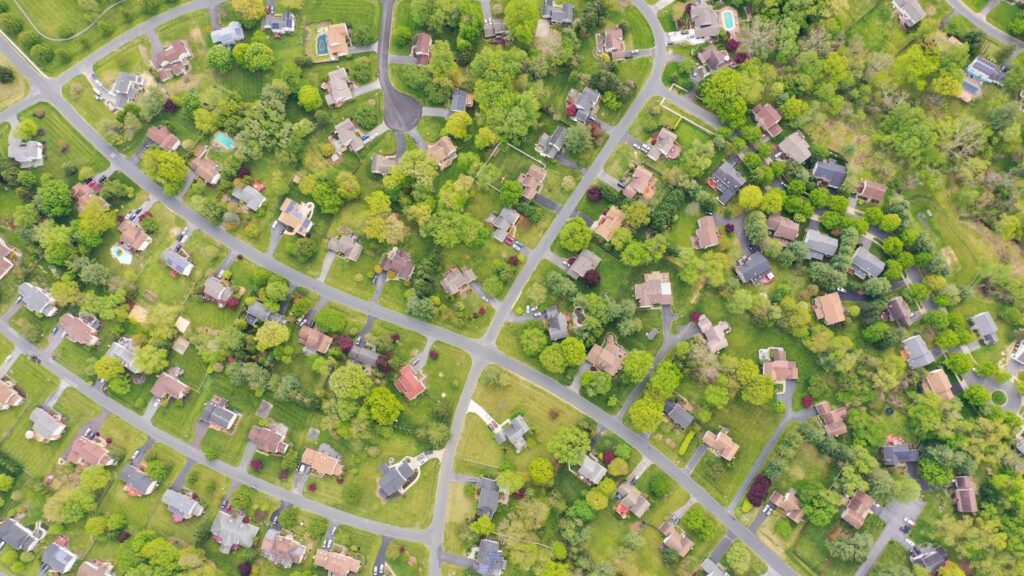 Leafy village neighborhood under a green canopy, Sierra Madre